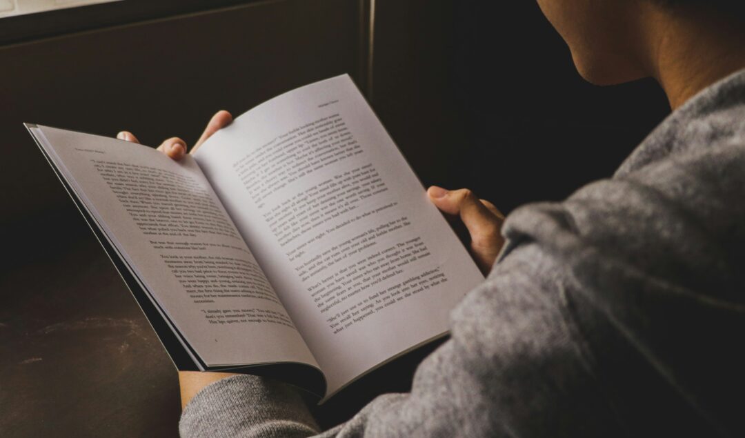 Man reading a book
