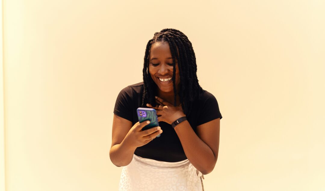 Woman using her phone